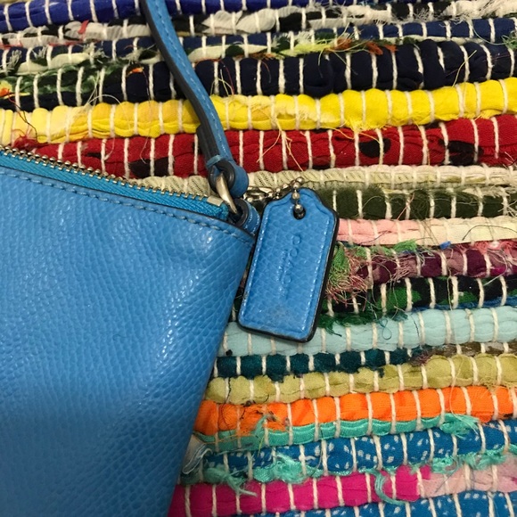 Blue COACH wristlet used! Almost new - Picture 5 of 5